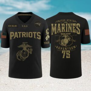 New England Patriots x U.S Marine Corps Dark Gameday Jersey New England Patriots x U.S Marine Corps Dark Gameday Jersey