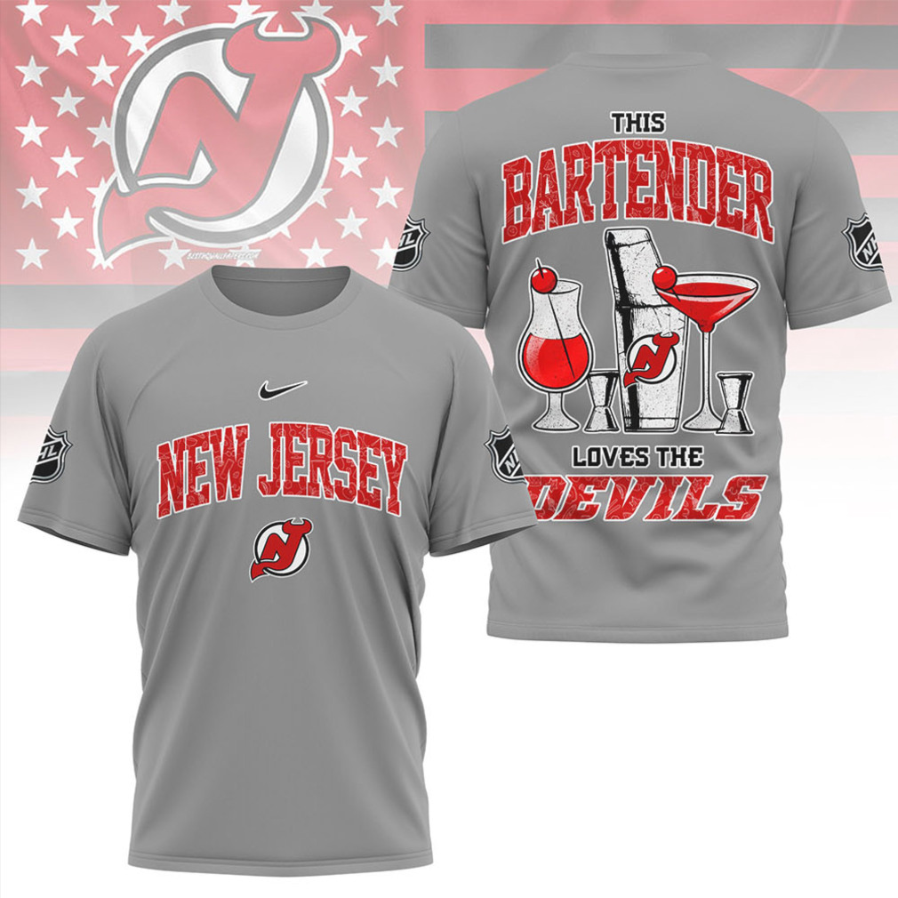 New Jersey Devils Official NHL Bartender Fan 3D Shirt New Jersey Devils Official NHL Bartender Fan 3D Shirt