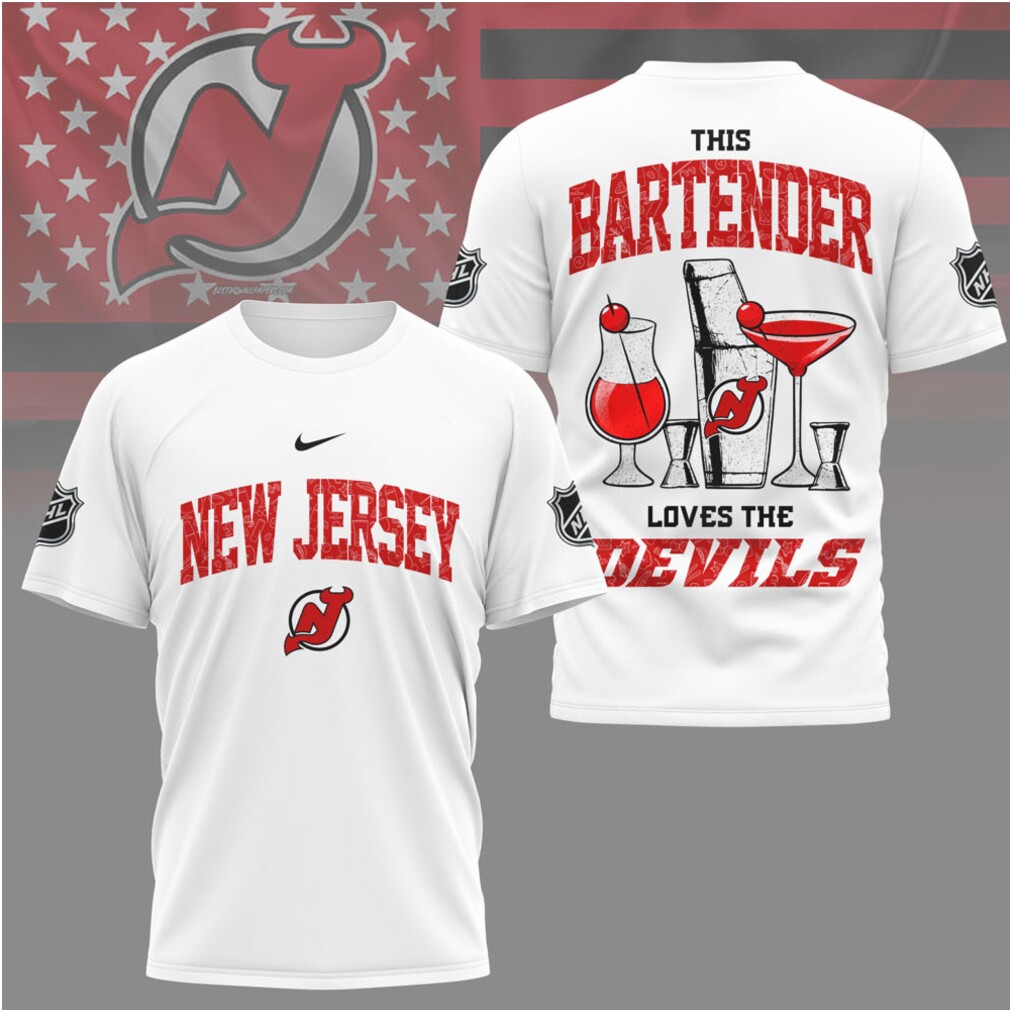 New Jersey Devils Official NHL Bartender Fan 3D Shirt New Jersey Devils Official NHL Bartender Fan 3D Shirt