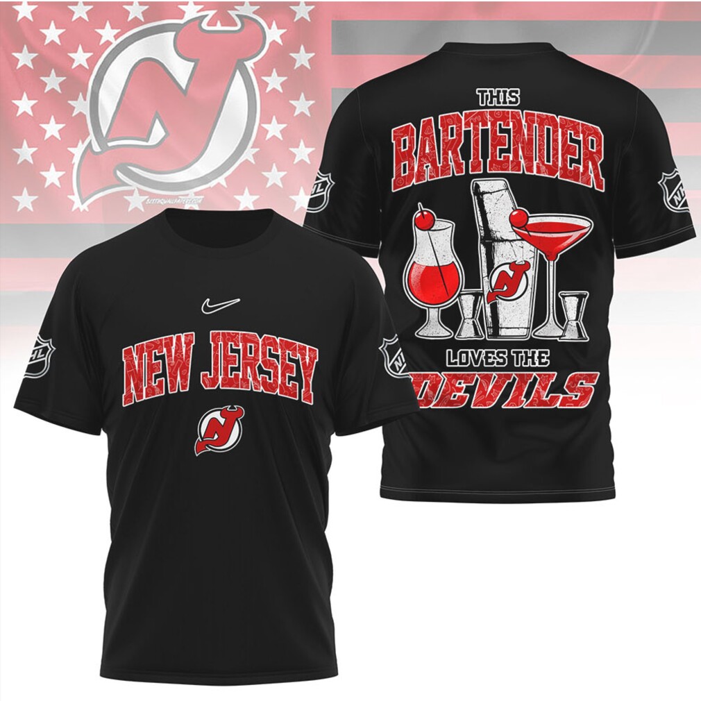 New Jersey Devils Official NHL Bartender Fan 3D Shirt New Jersey Devils Official NHL Bartender Fan 3D Shirt