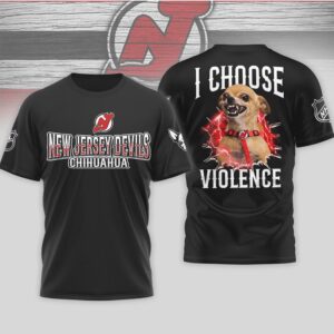 New Jersey Devils Official NHL Chihuahua Violent 3D T Shirt
