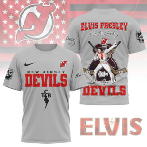 New Jersey Devils Official NHL Elvis Presley Fan 3D Shirt New Jersey Devils Official NHL Elvis Presley Fan 3D Shirt