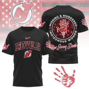 New Jersey Devils Official NHL MMIW Awareness 3D Shirt