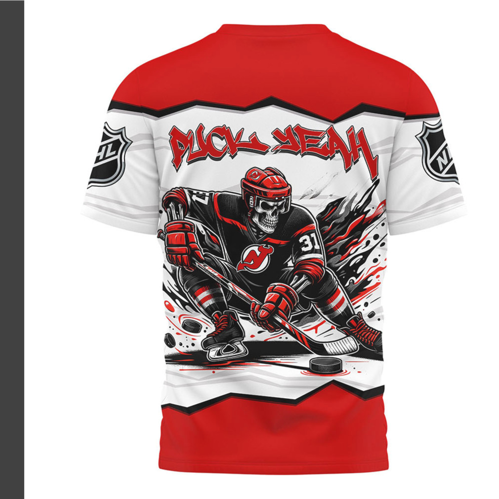 New Jersey Devils Official NHL Puck Yeah 3D Shirt New Jersey Devils Official NHL Puck Yeah 3D Shirt