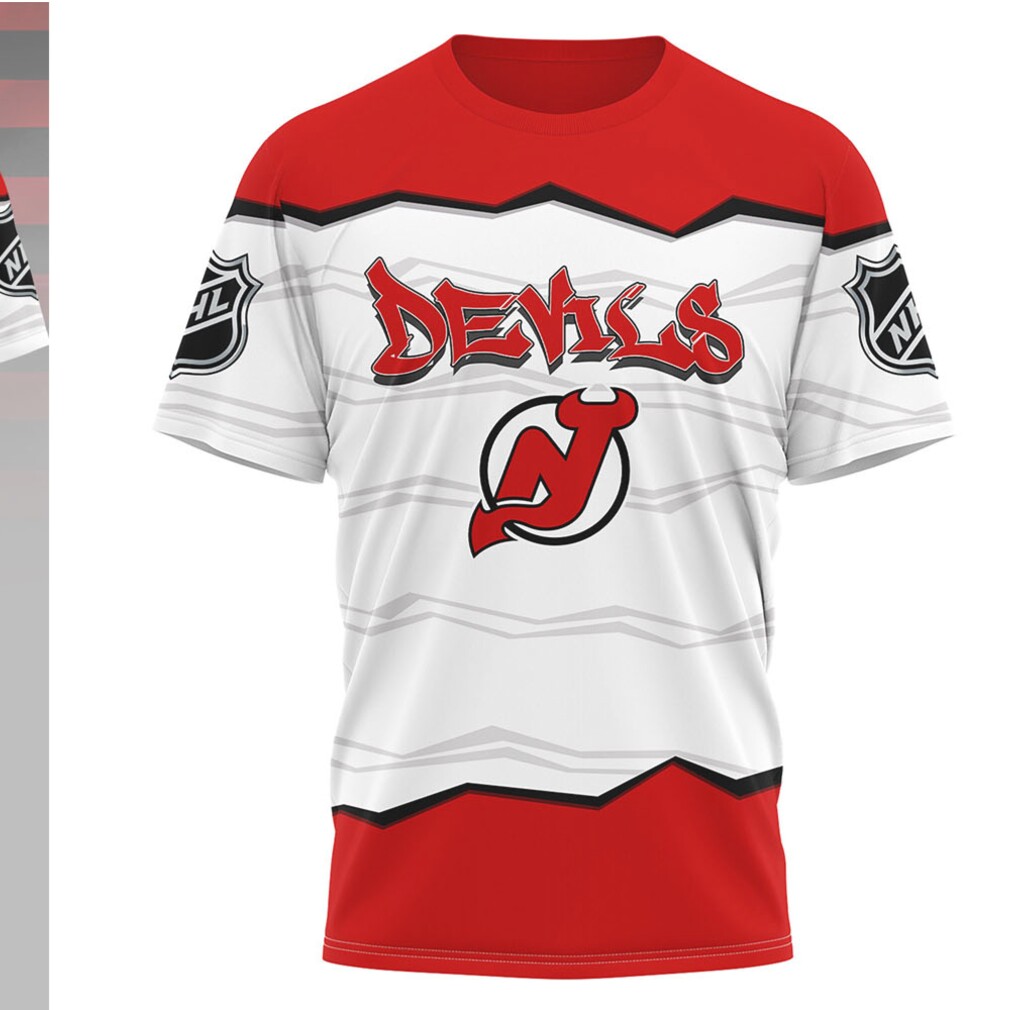 New Jersey Devils Official NHL Puck Yeah 3D Shirt New Jersey Devils Official NHL Puck Yeah 3D Shirt