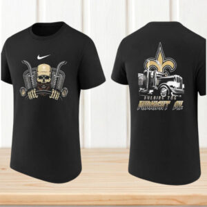 New Orleans Saints Burning The Midnight Oil Trucker Skull Football T Shirt