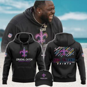 New Orleans Saints Crucial Catch Intercept Cancer Hoodie New Orleans Saints Crucial Catch Intercept Cancer Hoodie