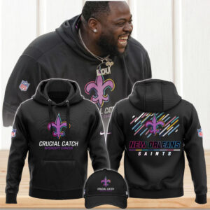 New Orleans Saints Crucial Catch Intercept Cancer Hoodie