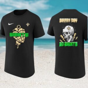 New Orleans Saints Green Day Punk Rock Skull Design NFL Fan Apparel