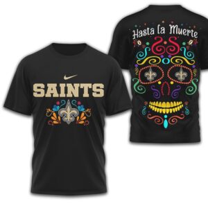 New Orleans Saints Official NFL Day of the Dead 3D Shirt