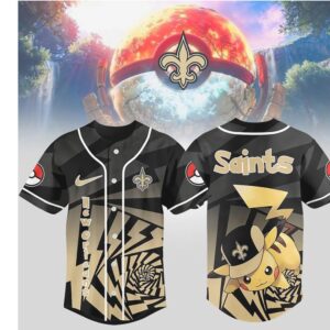 New Orleans Saints Official NFL Pikachu Jersey Shirt