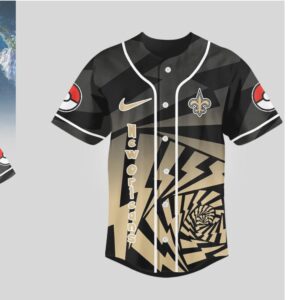 New Orleans Saints Official NFL Pikachu Jersey Shirt