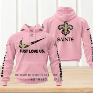 New Orleans Saints Pink Nike Just Love Us Fan Hoodie