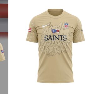 New Orleans Saints Puerto Rican Heritage NFL Gold Graffiti Style Fan T Shirt