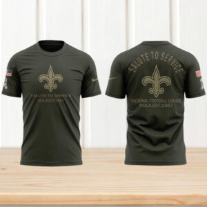 New Orleans Saints Salute To Service Military Olive Green Performance tshirt