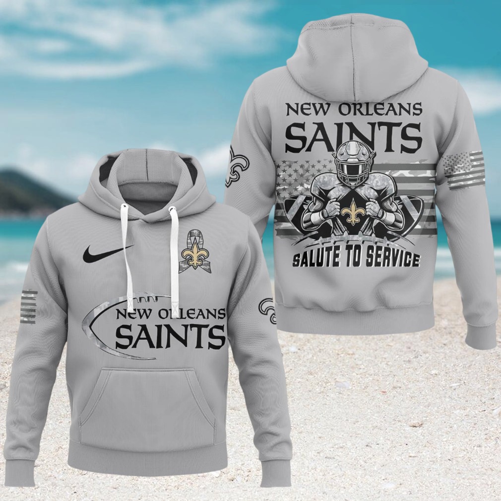 New Orleans Saints Salute to Service NFL Fan Hoodie New Orleans Saints Salute to Service NFL Fan Hoodie