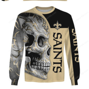 New Orleans Saints Skull Fury NFL Fan Hoodie