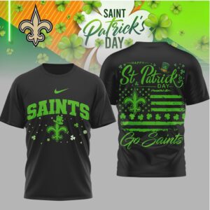 New Orleans Saints St. Patrick's Day Go Saints Shamrock T Shirt