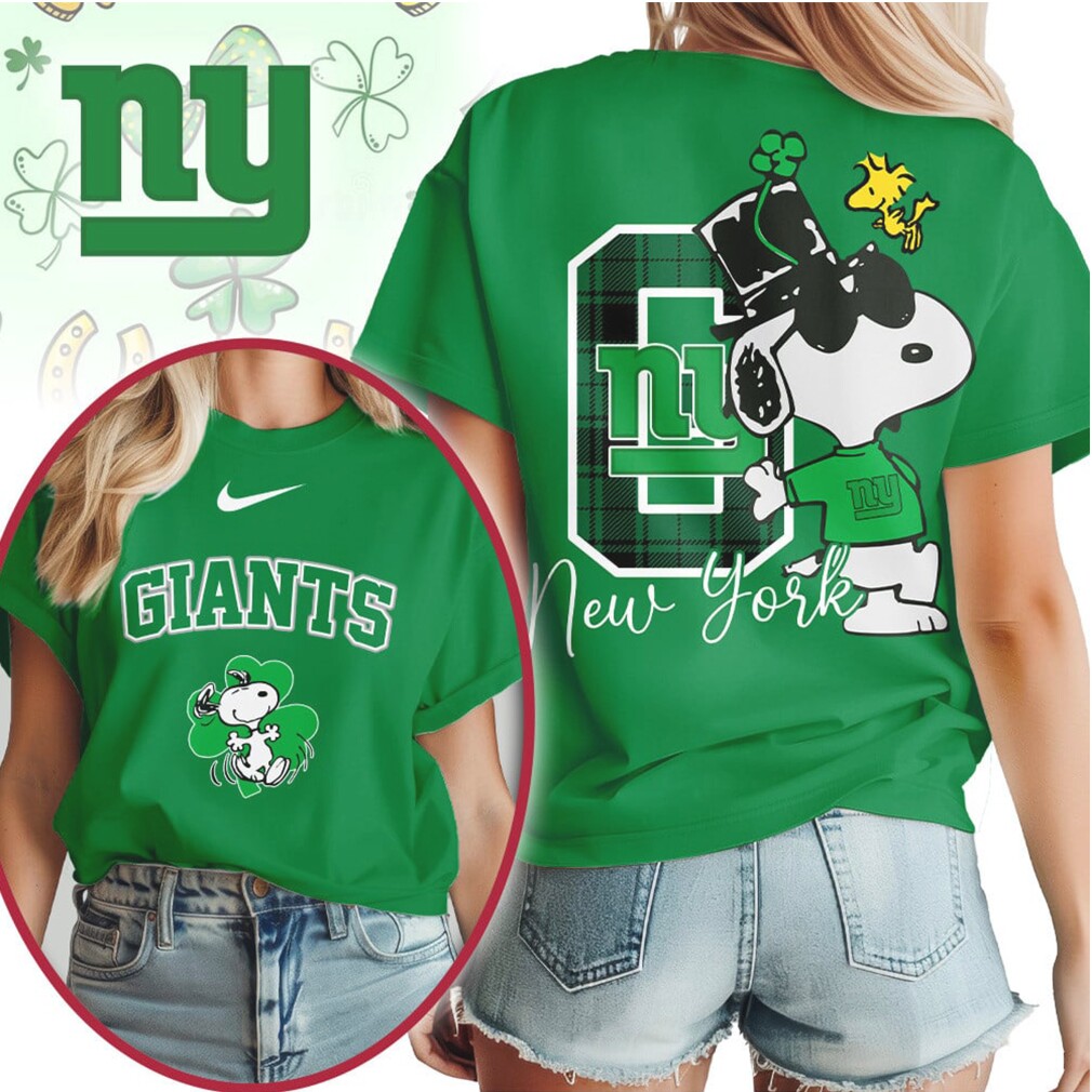 New York Giants Snoopy St. Patrick’s Day Lucky Clover Women’s Football Fan T Shirt New York Giants Snoopy St. Patrick’s Day Lucky Clover Women’s Football Fan T Shirt