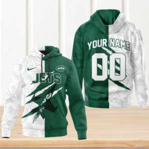 New York Jets NFL Custom Name Logo Football Game Day Hoodie