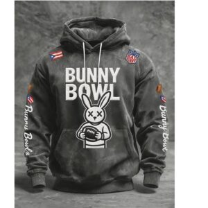 Bunny Bowl Super Bowl Graphic Hoodie Vintage Streetwear Hip Hop Friend Gift T Shirt
