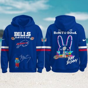 Official Buffalo Bills x Bad Bunny Super Bowl Playoffs 2026 Hoodie Official Buffalo Bills x Bad Bunny Super Bowl Playoffs 2026 Hoodie