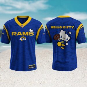 Official Los Angeles Rams x Hello Kitty NFL football Jersey Official Los Angeles Rams x Hello Kitty NFL football Jersey