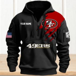 Official NFL 49ers Fan Hoodie with Personalized Fan Football Hoodie