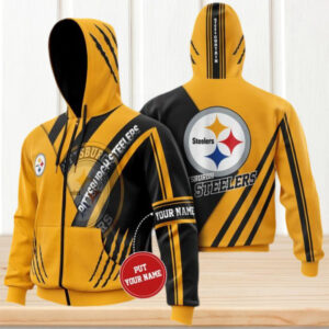Official NFL Pittsburgh Steelers Black Gold Fan Hoodie