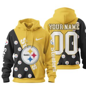 Official NFL Pittsburgh Steelers Custom Name Number Hoodie