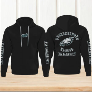 Official Philadelphia Eagles Logo and Slogan Hoodie Official Philadelphia Eagles Logo and Slogan Hoodie