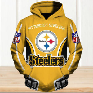 Official Pittsburgh Steelers NFL 3D Pullover Hoodie