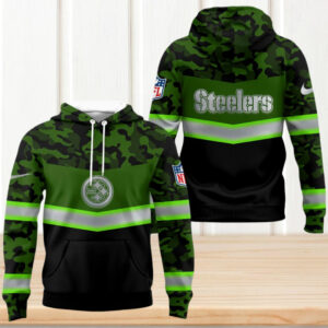 Official Pittsburgh Steelers NFL Camouflage High Visibility Pullover Hoodie
