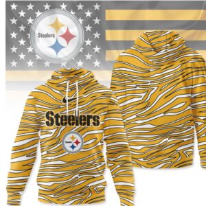 Officially Licensed NFL Pittsburgh Steelers Zebra Hoodie