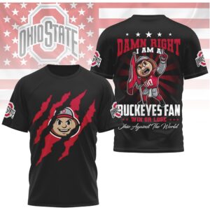 Ohio State Buckeyes Damn Right I Am A Buckeyes Fan Brutus Mascot Shirt Ohio State Buckeyes Damn Right I Am A Buckeyes Fan Brutus Mascot Shirt