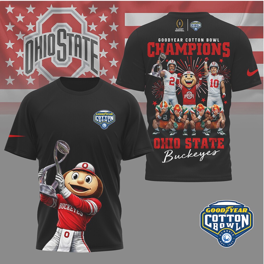 Ohio State Buckeyes Goodyear Cotton Bowl Champions T Shirt Vintage Game Day Fan Shirt Ohio State Buckeyes Goodyear Cotton Bowl Champions T Shirt Vintage Game Day Fan Shirt