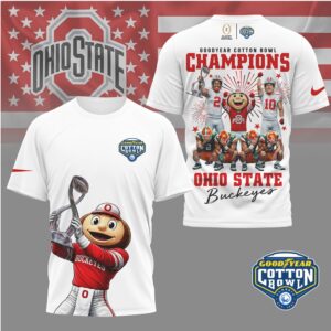 Ohio State Buckeyes Goodyear Cotton Bowl Champions T Shirt Vintage Game Day Fan Shirt