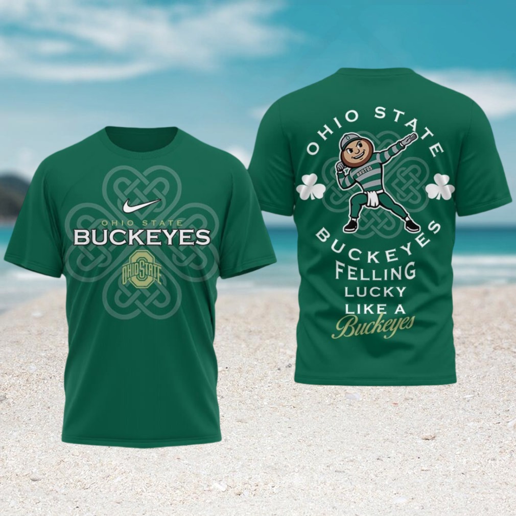 Ohio State Buckeyes St. Patrick's Day Brutus Lucky Green Clover Shirt Ohio State Buckeyes St. Patrick's Day Brutus Lucky Green Clover Shirt