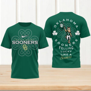 Oklahoma Sooners St. Patrick's Day Lucky Like A Sooner Green Performance Fan tshirt
