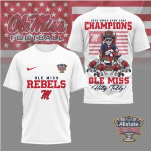 Ole Miss Rebels 2026 Sugar Bowl Champions Hotty Toddy Mascot Fan Shirt