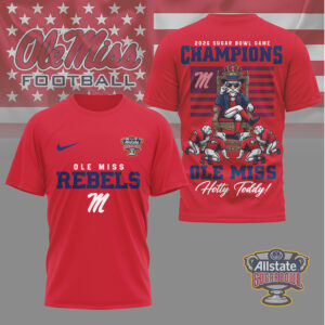 Ole Miss Rebels 2026 Sugar Bowl Champions Hotty Toddy Mascot Fan Shirt