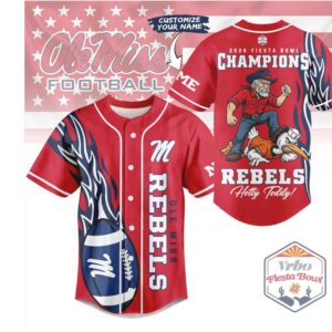Ole Miss Rebels Official NCAA 2026 Fiesta Bowl Champions Jersey Shirt