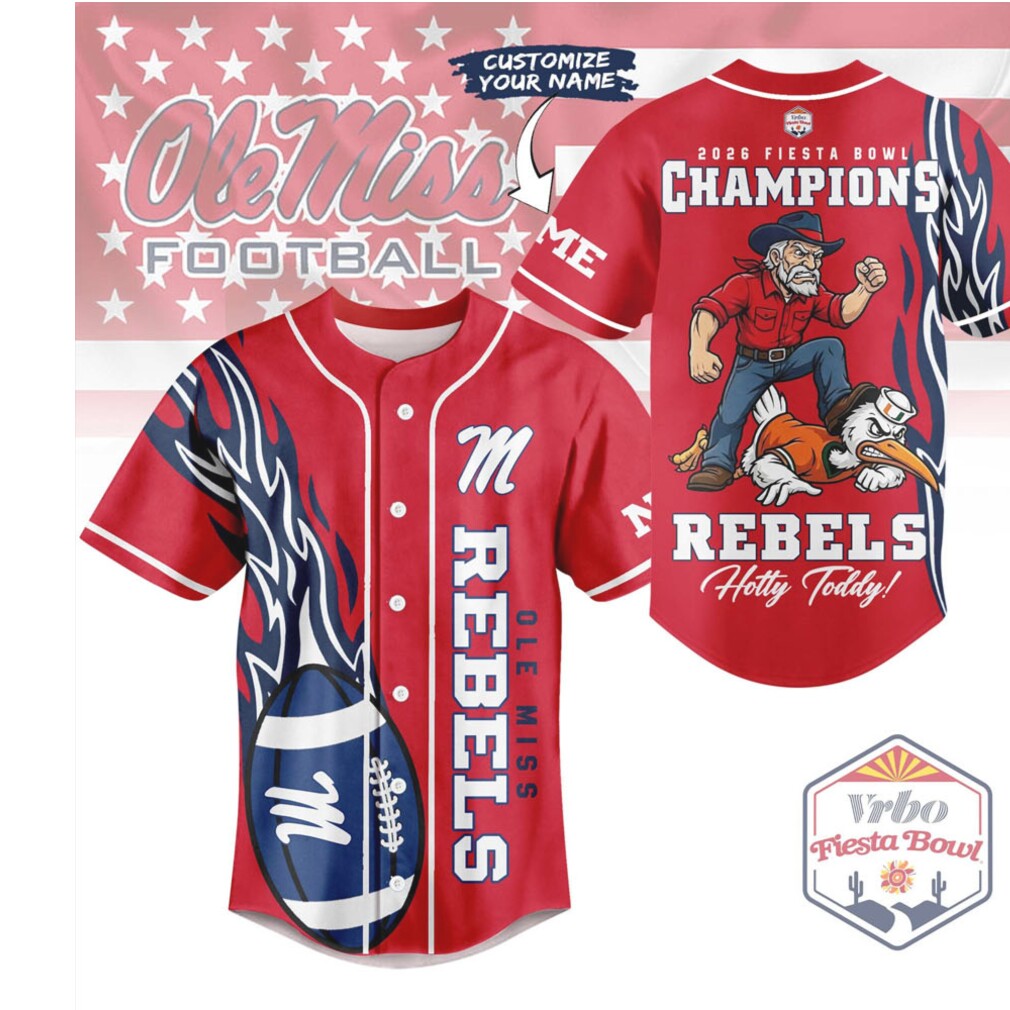 Ole Miss Rebels Official NCAA 2026 Fiesta Bowl Champions Jersey Shirt Ole Miss Rebels Official NCAA 2026 Fiesta Bowl Champions Jersey Shirt