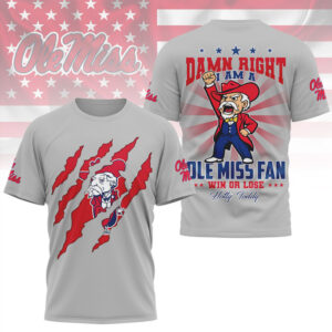 Ole Miss Rebels Official NCAA Hotty Toddy 3D Shirt