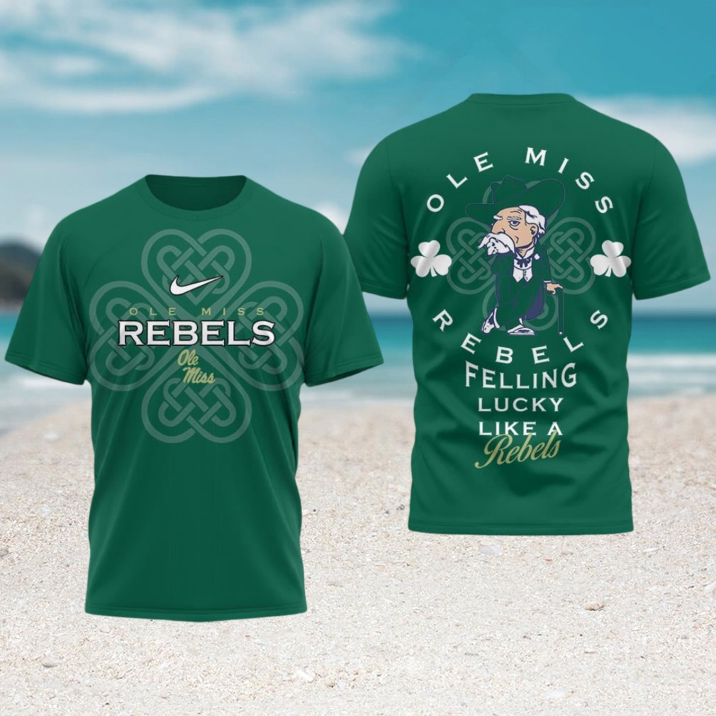 Ole Miss Rebels St. Patrick's Day Lucky Like A Rebel Green Mascot Fan Shirt Ole Miss Rebels St. Patrick's Day Lucky Like A Rebel Green Mascot Fan Shirt