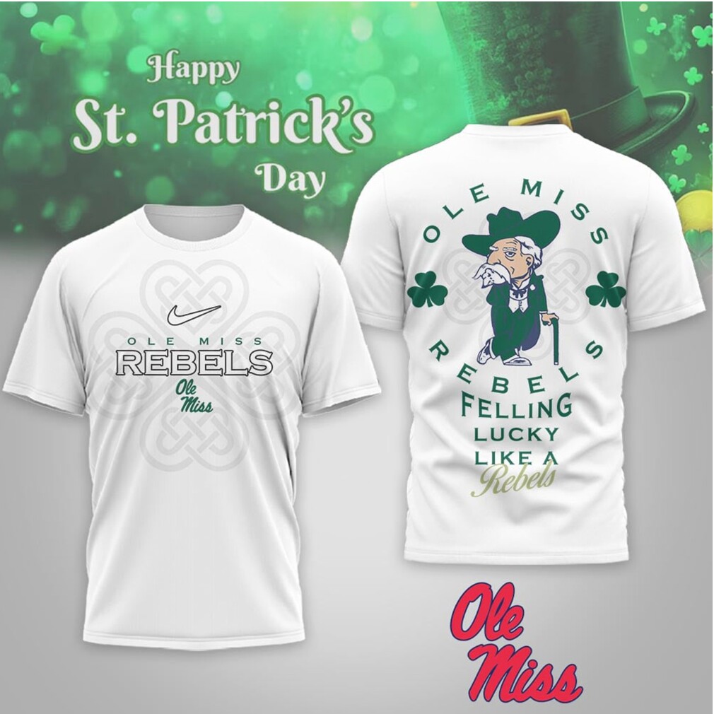 Ole Miss Rebels St. Patrick's Day Lucky Like A Rebel Mascot Fan Shirt Ole Miss Rebels St. Patrick's Day Lucky Like A Rebel Mascot Fan Shirt