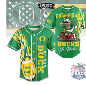 Oregon Ducks Official NCAA 2026 Peach Bowl Champions Jersey Shirt Oregon Ducks Official NCAA 2026 Peach Bowl Champions Jersey Shirt