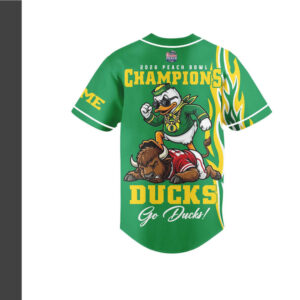 Oregon Ducks Official NCAA 2026 Peach Bowl Champions Jersey Shirt