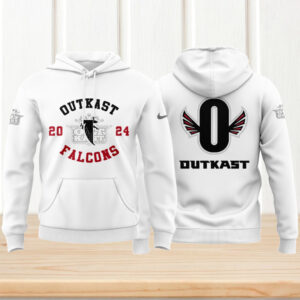 Outkast x Atlanta Falcons White Pullover 2024 Hoodie