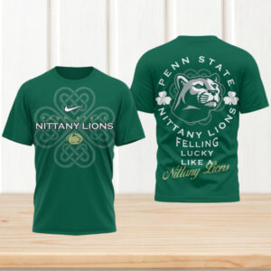 Penn State Nittany Lions St. Patrick's Day Lucky Like A Lion Green tshirt